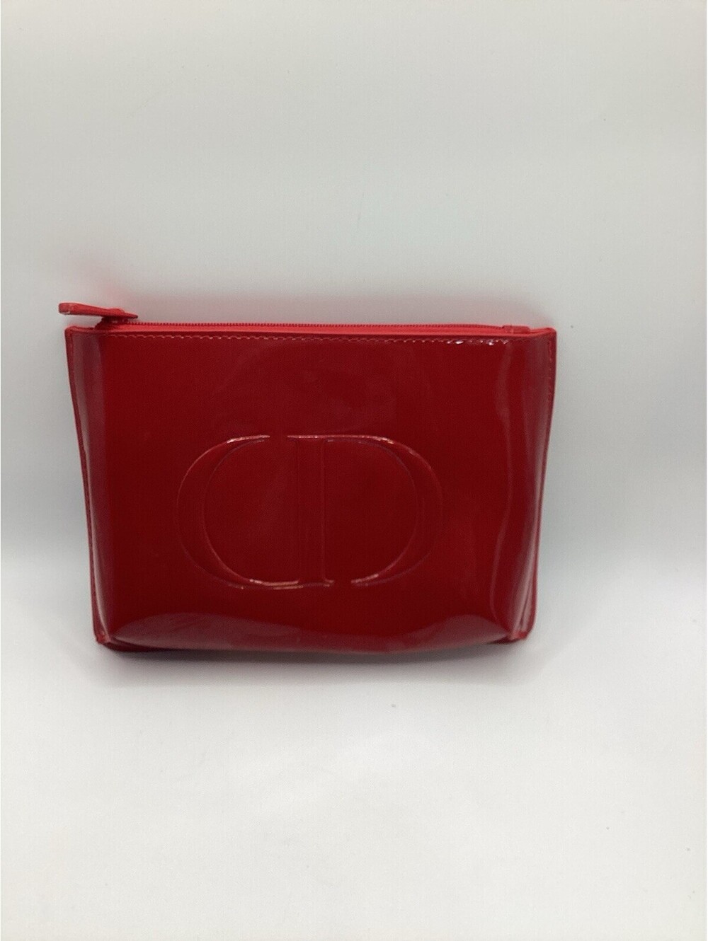 New Christian Dior  Red Glossy Cosmetic Makeup Bag  Pouch Clutch ⭐️ 🌟⭐️🌟
